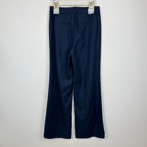J.Crew Tall Carolina Flare Wide Leg Pant Stretch Linen Blend Navy US 6 T NWT - Picture 7 of 13